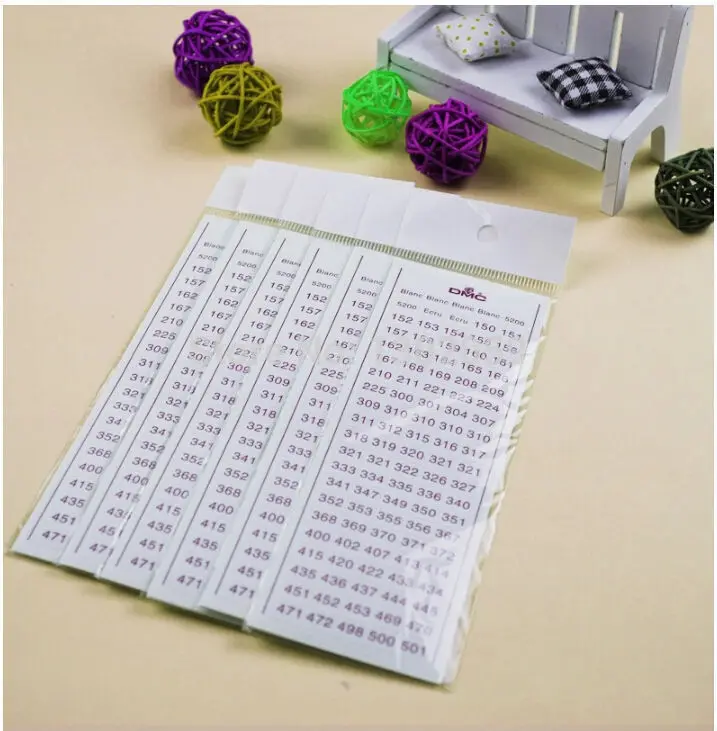 High Quality Cross Stitch Embroidery Floss Thread Tool Free Shipping DMC Thread Number Stickers White
High Quality Cross Stitch Embroidery Floss Thread Tool Free Shipping DMC Thread Number Stickers White