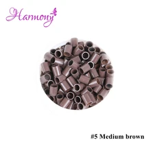 Harmony Plus Hair 1000pcs Medium brown color Straight copper micro ring 3.6*2.9*4.5mm hair extension rings for stick hair
Harmony Plus Hair 1000pcs Medium brown color Straight copper micro ring 3.6*2.9*4.5mm hair extension rings for stick hair