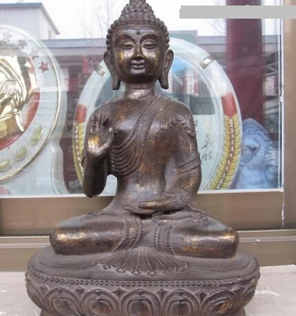 RHS0228 15 INCH Tibet Folk Fane superb Buddhism Bronze Sakyamuni Ru Lai Buddha Statue
RHS0228 15 INCH Tibet Folk Fane superb Buddhism Bronze Sakyamuni Ru Lai Buddha Statue