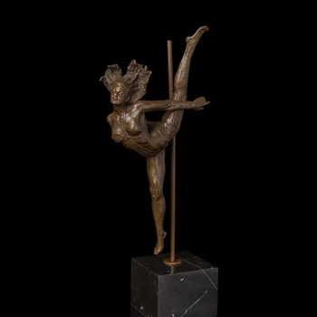 52 CM Western Art Deco Pure Bronze Women Girl Belle Maiden Pole Dancing Sculpture
52 CM Western Art Deco Pure Bronze Women Girl Belle Maiden Pole Dancing Sculpture