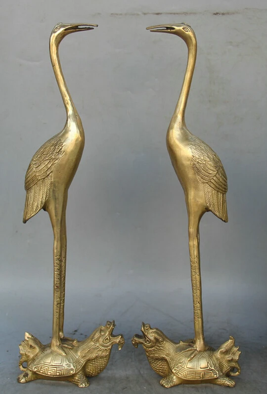 Fast shipping USPS to USA S1985 16" Chinese Brass Dragon tortoise Turtle red-crowned crane sculpture Statue Pair
Fast shipping USPS to USA S1985 16" Chinese Brass Dragon tortoise Turtle red-crowned crane sculpture Statue Pair
