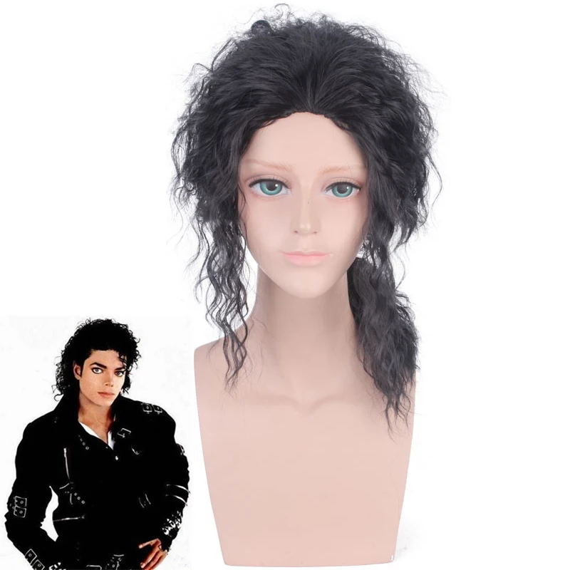Michael Jackson Black Curly Wig Cosplay Costume Men Women Heat Resistant Synthetic Hair Wigs
Michael Jackson Black Curly Wig Cosplay Costume Men Women Heat Resistant Synthetic Hair Wigs