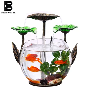 110V/220V Creative Lotus Leaf Flowing Water Fountain Glass Fish Tank Office Living Room Desktop Decoration Lucky Business Gifts 
110V/220V Creative Lotus Leaf Flowing Water Fountain Glass Fish Tank Office Living Room Desktop Decoration Lucky Business Gifts