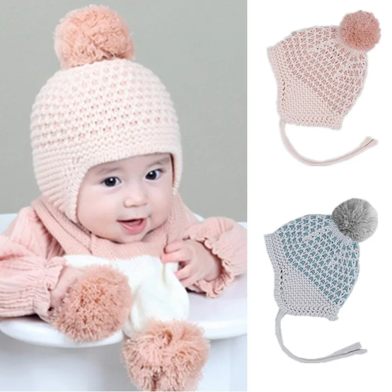 Pompom Winter Baby Cap Hat Cute Knitted Ears Hats Thick Warm Cotton Boy Caps Kids Girls Beanies
Pompom Winter Baby Cap Hat Cute Knitted Ears Hats Thick Warm Cotton Boy Caps Kids Girls Beanies