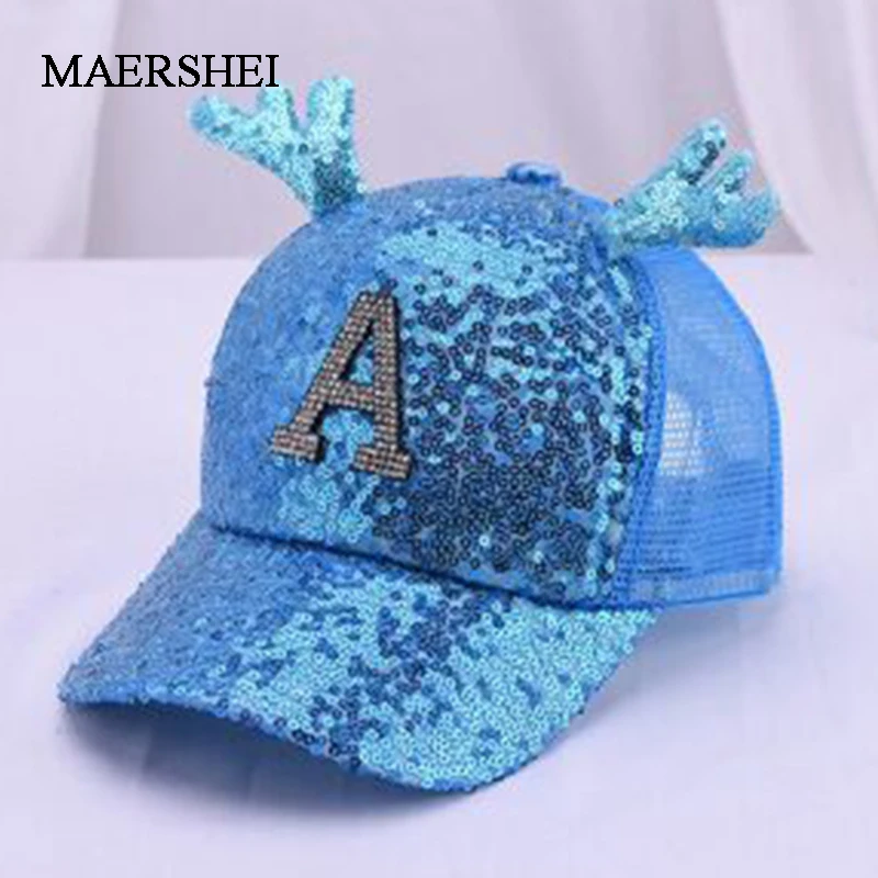 MAERSHEI Spring Summer Children's Baseball Cap Boys Girls Sequins Cute Antlers A Letters Sun Hat Kids' Hats Snapback
MAERSHEI Spring Summer Children's Baseball Cap Boys Girls Sequins Cute Antlers A Letters Sun Hat Kids' Hats Snapback