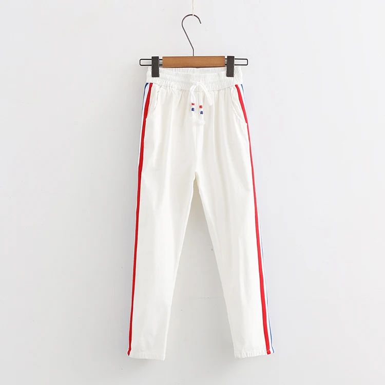 2018spring autumn new casual side strap elastic waist solid color women's casual pants, was thin and beautiful feet pants female
2018spring autumn new casual side strap elastic waist solid color women's casual pants, was thin and beautiful feet pants female