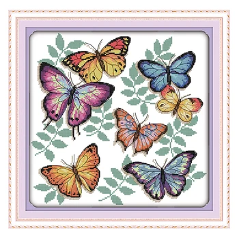 Joy Sunday chinese crossstitch kits colorful butterflies DMC14CT 11CTcottonfabric baby room home decoration painting wholesale
Joy Sunday chinese crossstitch kits colorful butterflies DMC14CT 11CTcottonfabric baby room home decoration painting wholesale