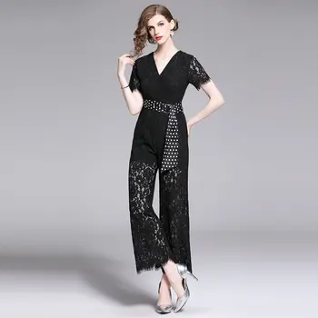 Borisovich Women Summer Lace Casual Jumpsuits New 2019 Fashion England Style V-neck High Waist Womens Rompers Jumpsuit N1458
Borisovich Women Summer Lace Casual Jumpsuits New 2019 Fashion England Style V-neck High Waist Womens Rompers Jumpsuit N1458
