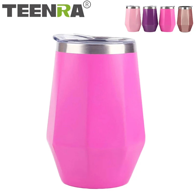TEENRA Diamond Shape Stainless Steel Coffee Cup Tumbler Cup Diamond 300ml Vacuum Cup Double Wall With Lid Drinkware
TEENRA Diamond Shape Stainless Steel Coffee Cup Tumbler Cup Diamond 300ml Vacuum Cup Double Wall With Lid Drinkware