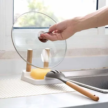1pc Kitchen Pot Cover Shelf Plastic+Wooden Spoon Pot Lids Shelf Pot Pan Cover Lid Shell Stand Holder For Cooking Tool
1pc Kitchen Pot Cover Shelf Plastic+Wooden Spoon Pot Lids Shelf Pot Pan Cover Lid Shell Stand Holder For Cooking Tool