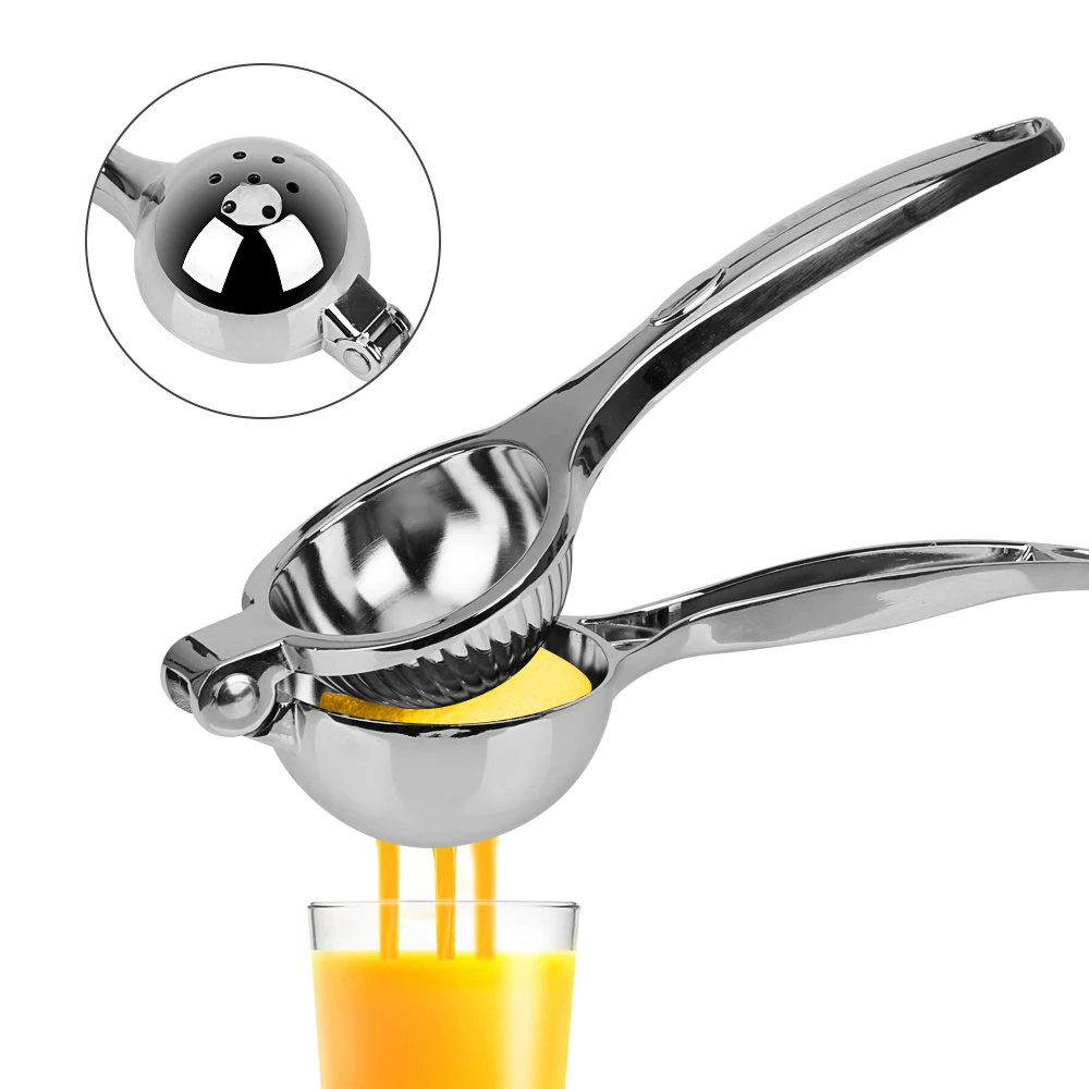 Zitronenpresse Edelstahl Mit Zestenreißer - Manuelle Citruspresse Ergonomisch & Spülmaschinengeeignet