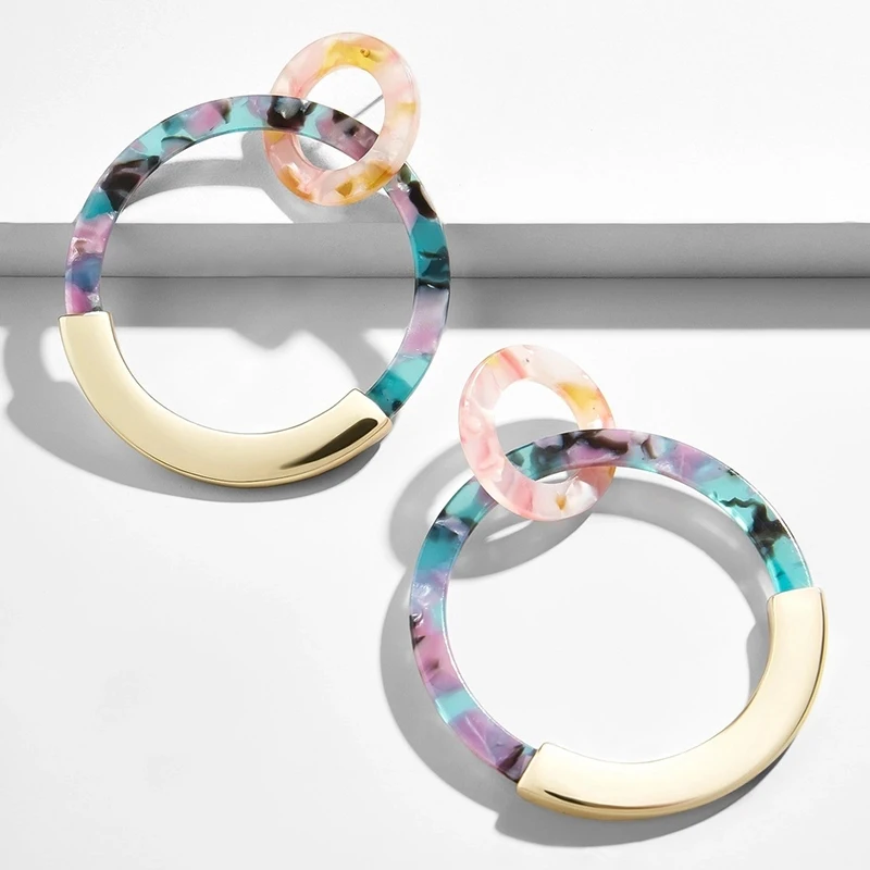 New Boho Colorful Leopard Acrylic Dangle Earrings for Women Gold Alloy Round Geometry Resin Statement Hanging Earring Za Jewelry
New Boho Colorful Leopard Acrylic Dangle Earrings for Women Gold Alloy Round Geometry Resin Statement Hanging Earring Za Jewelry