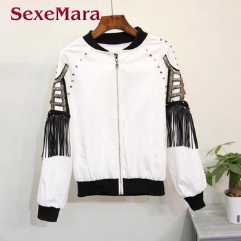 SexeMara spring new female loose large size beaded tassel wild bat sleeve baseball short jacket Free shipping
SexeMara spring new female loose large size beaded tassel wild bat sleeve baseball short jacket Free shipping