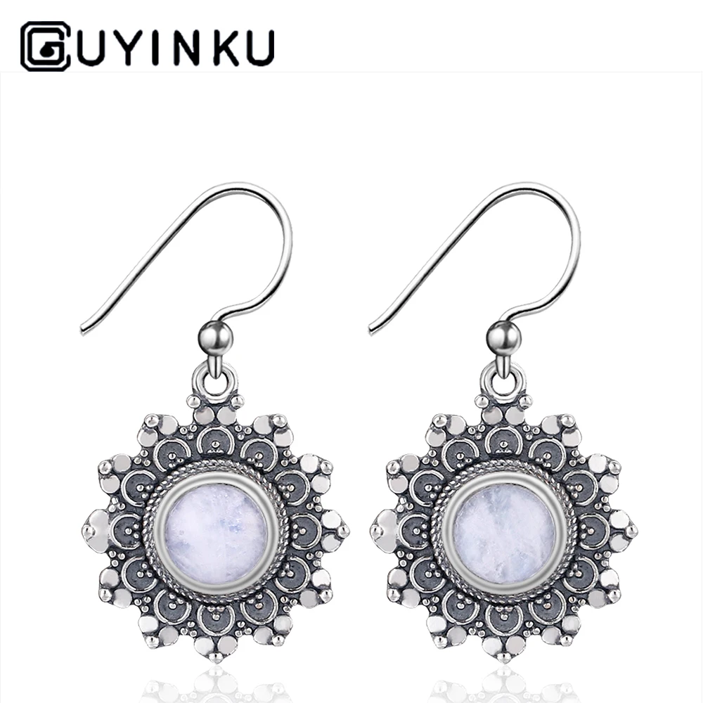 GUYINKU Round 6MM Natural Moonstone Flower Shaped Earrings 925 Sterling Silver Jewelry Earrings Party Gifts High Jewelry
GUYINKU Round 6MM Natural Moonstone Flower Shaped Earrings 925 Sterling Silver Jewelry Earrings Party Gifts High Jewelry