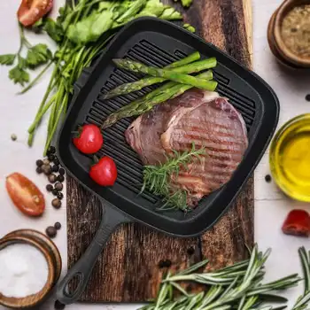 Non-Stick Steak Frying Pan Cast Iron Steak Grill Pans Frying Pan Wooden Handle Folding for Kitchen Fry Cooking Steak
Non-Stick Steak Frying Pan Cast Iron Steak Grill Pans Frying Pan Wooden Handle Folding for Kitchen Fry Cooking Steak