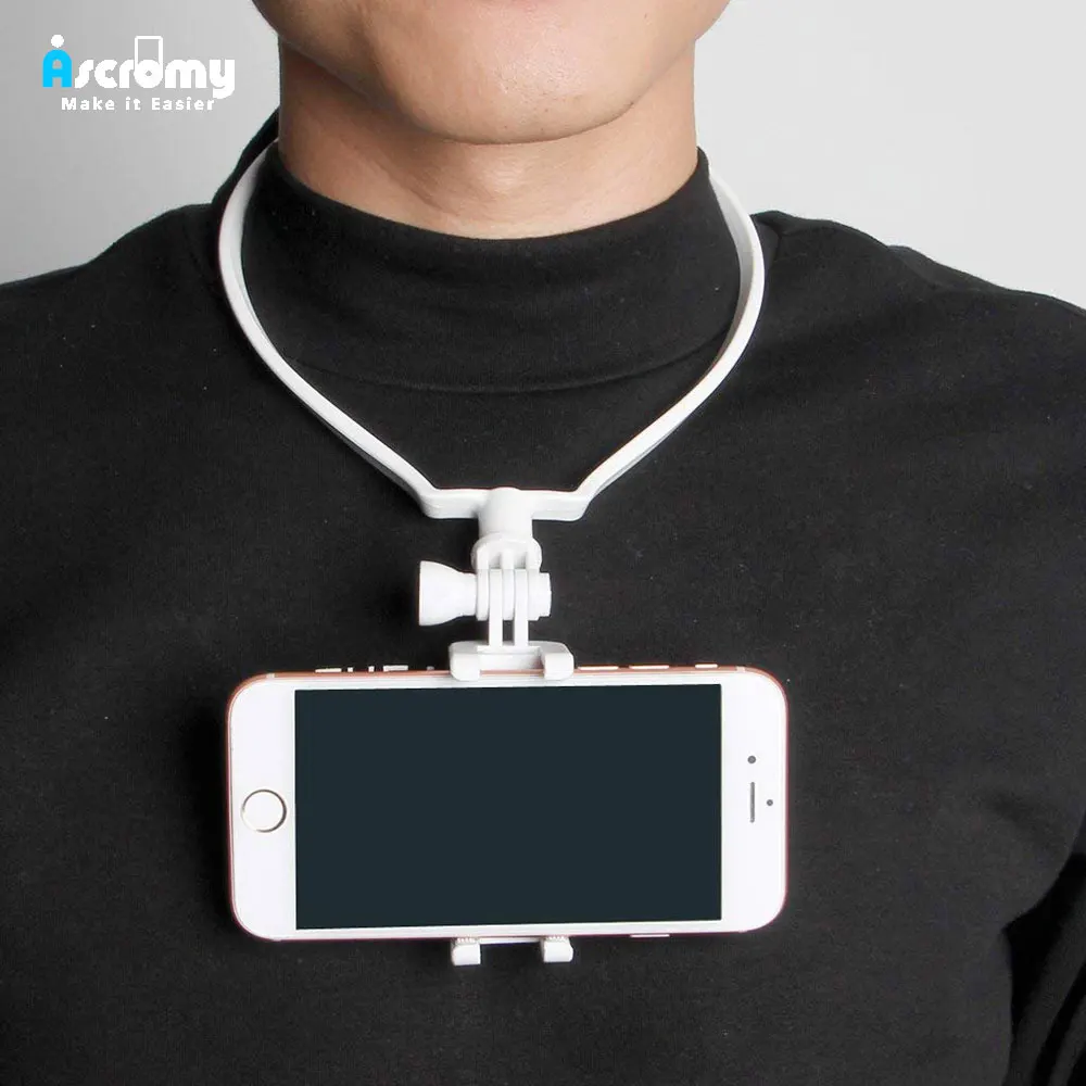 Ascromy POV Wearable Smartphone Holder Neck Hands Free Stand For iPhone XS Max XR X 7 8 6 Samsung Xiaomi Mobile Phone Lazy Mount
Ascromy POV Wearable Smartphone Holder Neck Hands Free Stand For iPhone XS Max XR X 7 8 6 Samsung Xiaomi Mobile Phone Lazy Mount