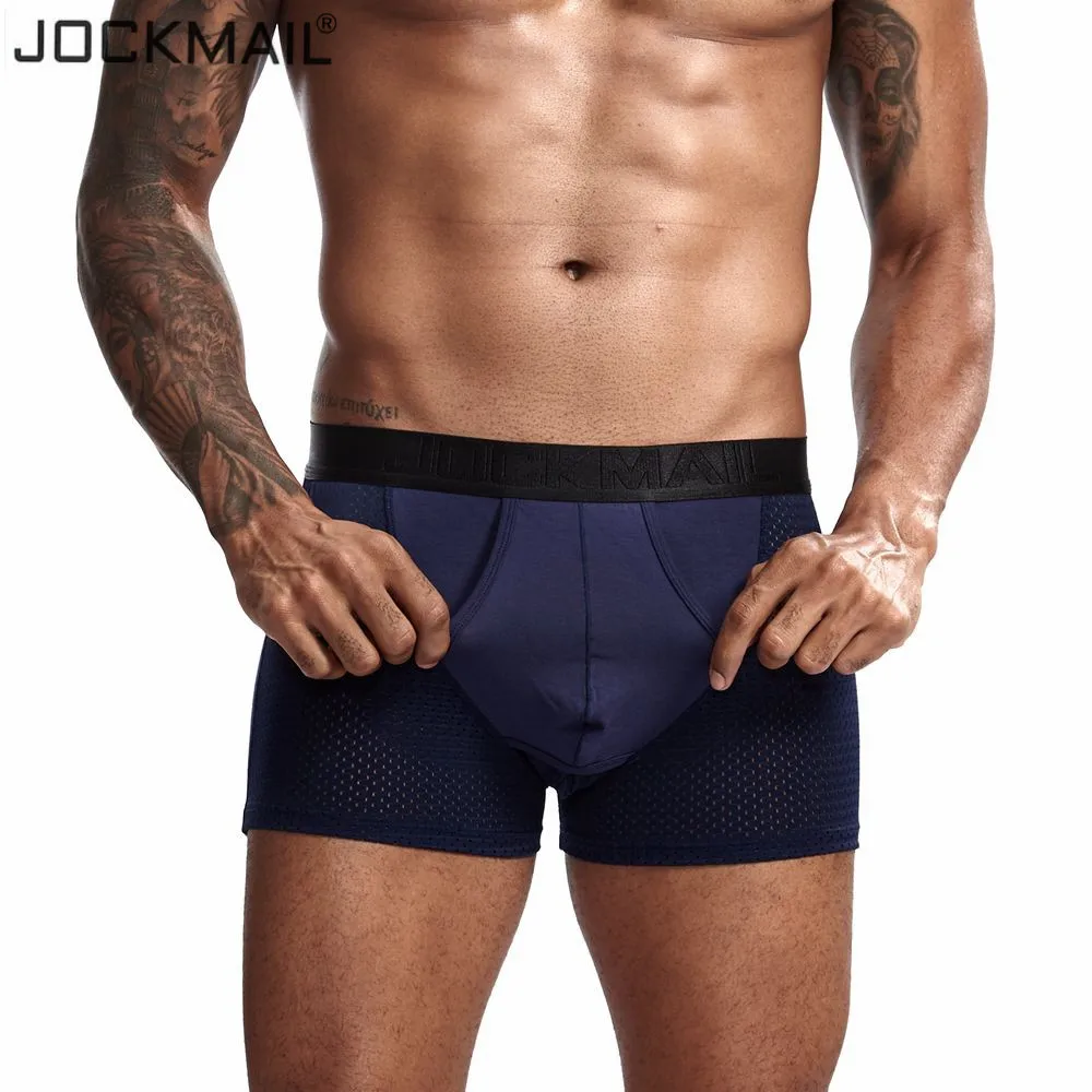 JOCKMAIL Sexy Men Underwear boxer Mesh Breathable Scrotum Care Capsule Function Youth Health Seoul convex separation Boxer Gay
JOCKMAIL Sexy Men Underwear boxer Mesh Breathable Scrotum Care Capsule Function Youth Health Seoul convex separation Boxer Gay