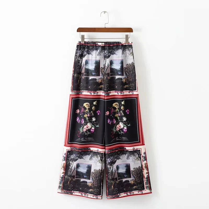 Location pattern printing Women Wide Leg Pants Leisure Female Elastic Waist Loose Pants 2019 Summer Comfortable Trousers P1255
Location pattern printing Women Wide Leg Pants Leisure Female Elastic Waist Loose Pants 2019 Summer Comfortable Trousers P1255