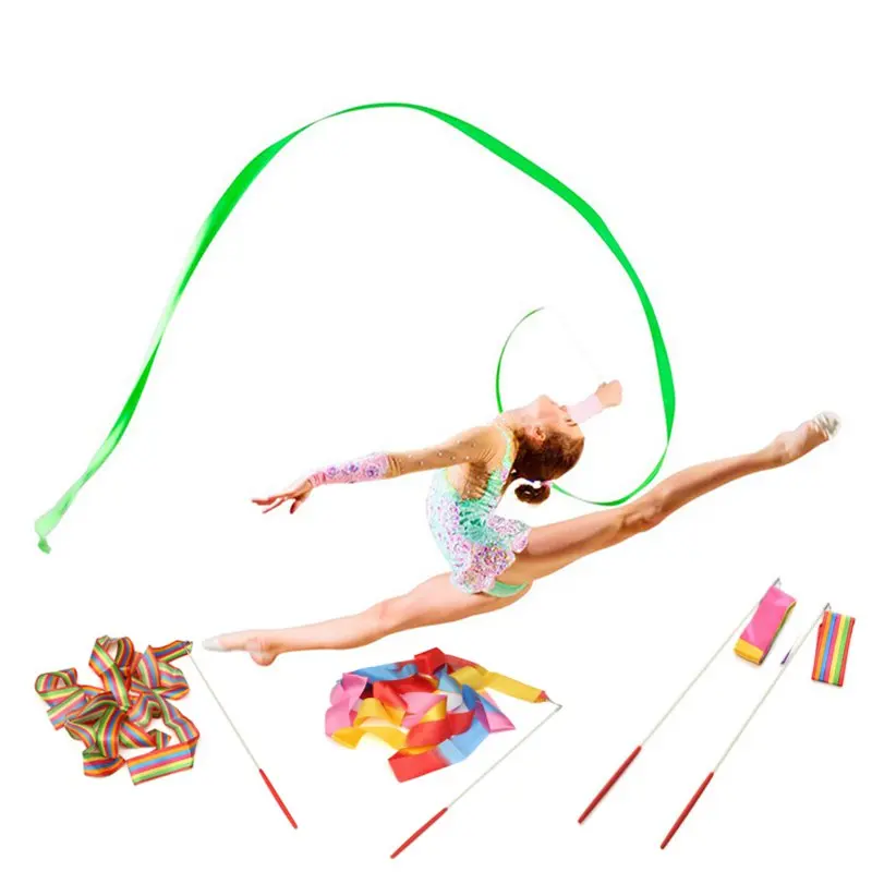 4M Gymnastics Dance Ribbon Gym Rhythmic Art Gymnastics Ballet Streamer Twirling Rod Ribbon
4M Gymnastics Dance Ribbon Gym Rhythmic Art Gymnastics Ballet Streamer Twirling Rod Ribbon