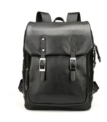 High Quality Leather Mens Backpack Black School Travel Backpack Casual Men Laptop Backpack mochila male Daypacks New
High Quality Leather Mens Backpack Black School Travel Backpack Casual Men Laptop Backpack mochila male Daypacks New