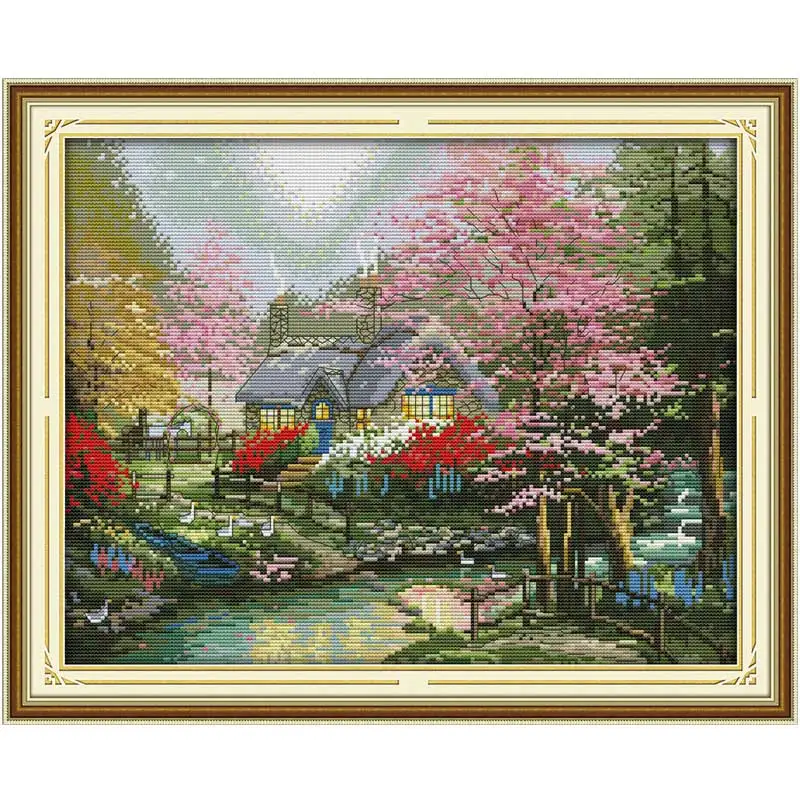 The Stream Side Cottage Counted Cross Stitch 11CT 14CT Cross Stitch Set Wholesale Cross-stitch Kit Embroidery Needlework
The Stream Side Cottage Counted Cross Stitch 11CT 14CT Cross Stitch Set Wholesale Cross-stitch Kit Embroidery Needlework