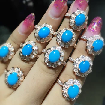 [MeiBaPJ Natural Turquoise Gemstone Trendy Ring for Women Real 925 Sterling Silver Charm Fine Jewelry 2 Colors
[MeiBaPJ Natural Turquoise Gemstone Trendy Ring for Women Real 925 Sterling Silver Charm Fine Jewelry 2 Colors