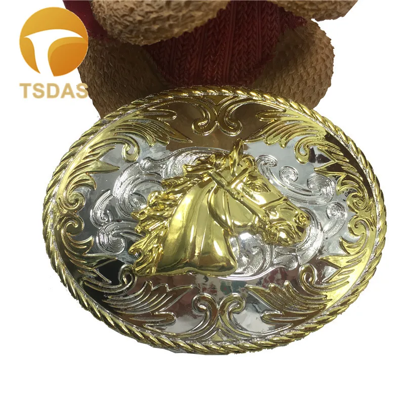 Men's Belt Buckle 109*84mm Horse Belt Buckle With Silver Golden Two-tone Plating Metal Belt Buckles With Continous Stock
Men's Belt Buckle 109*84mm Horse Belt Buckle With Silver Golden Two-tone Plating Metal Belt Buckles With Continous Stock
