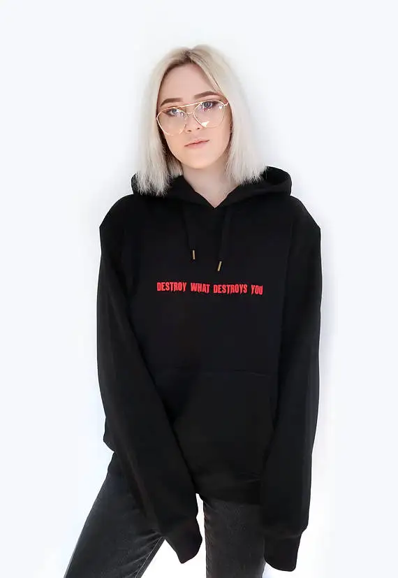 Sugarbaby Destroy What Destroys You Hoodie Sweatshirt Black Tumblr Inspired Aesthetic Pale Pastel Grunge Aesthetics Tops
Sugarbaby Destroy What Destroys You Hoodie Sweatshirt Black Tumblr Inspired Aesthetic Pale Pastel Grunge Aesthetics Tops