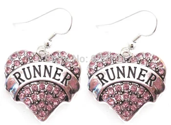 Newest Styles rhodium plated Runner pink Crystal Heart Earrings(E100054), 30pair a lot
Newest Styles rhodium plated Runner pink Crystal Heart Earrings(E100054), 30pair a lot
