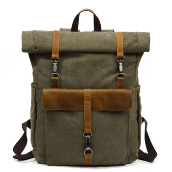Men's Waxed Canvas Laptop Backpack Waterproof Rustic Wax Canvas Leather School Bookbag Daypack Rucksack
Men's Waxed Canvas Laptop Backpack Waterproof Rustic Wax Canvas Leather School Bookbag Daypack Rucksack