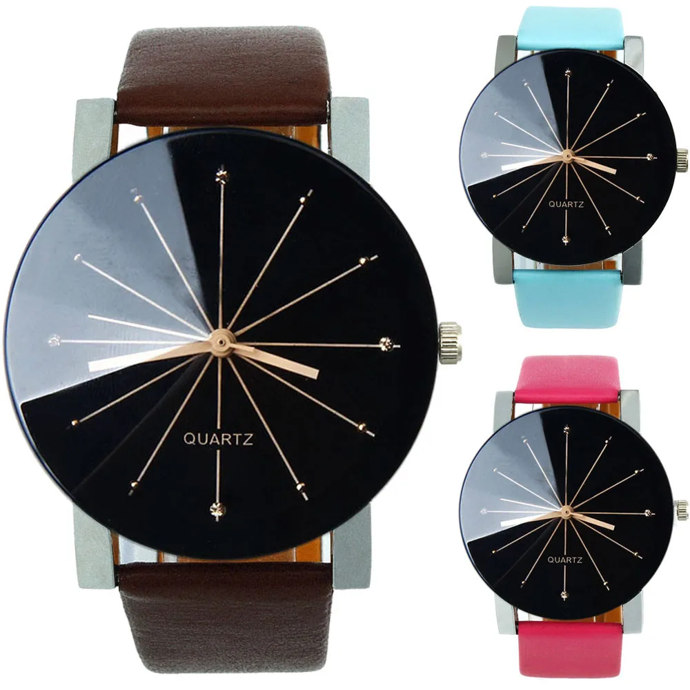Men Quartz Dial Clock Leather Wrist Watch Round Case wall clock modern design sticker clock mechanism relogio feminino
Men Quartz Dial Clock Leather Wrist Watch Round Case wall clock modern design sticker clock mechanism relogio feminino