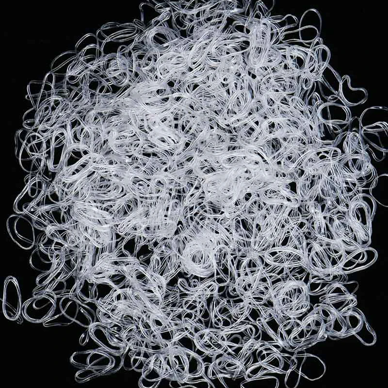 

1000pcs/bag Child Baby Gum for Hair TPU Disposable Elastics Hair Bands Girls Ponytail Holder Rubber Bands Hair Accessories