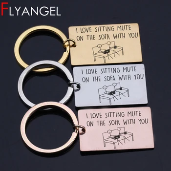 New Creative Keychain Stamped Stick Figure Lover I Love Sitting Mute On The Sofa With you Keyring For Girlfriend Boyfriend Gifts
New Creative Keychain Stamped Stick Figure Lover I Love Sitting Mute On The Sofa With you Keyring For Girlfriend Boyfriend Gifts