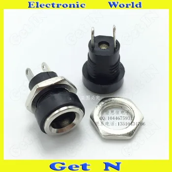 100pcs DC-022B 5.5*2.1mm 2-Pin Power Socket with Nut 2-Pin Receptacle 
100pcs DC-022B 5.5*2.1mm 2-Pin Power Socket with Nut 2-Pin Receptacle