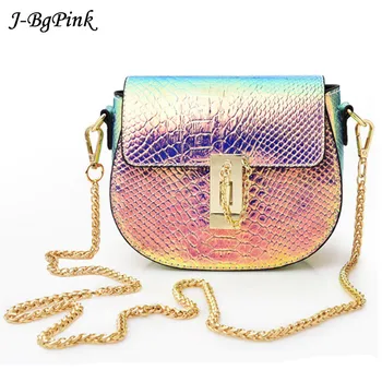 Summer Fashion Female Chain Shoulder Bag Gradual Change Color Cross Body Bag laser Women New Crocodile PU Leather Messenger Bag
Summer Fashion Female Chain Shoulder Bag Gradual Change Color Cross Body Bag laser Women New Crocodile PU Leather Messenger Bag