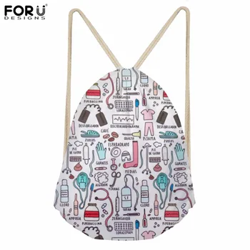 FORUDESIGNS 3D Cartoon Nurse Pattern Woman's Large Drawstrings Bags Casual Softback Teenager Girls Backpacks Storage Beach Bags
FORUDESIGNS 3D Cartoon Nurse Pattern Woman's Large Drawstrings Bags Casual Softback Teenager Girls Backpacks Storage Beach Bags