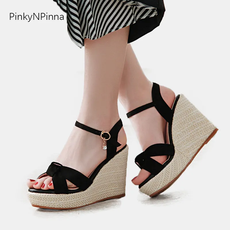 2019 new arrival women wedges sandals super 10cm high platform suede ankle strap hemp summer vintage ladies plus size shoes
2019 new arrival women wedges sandals super 10cm high platform suede ankle strap hemp summer vintage ladies plus size shoes