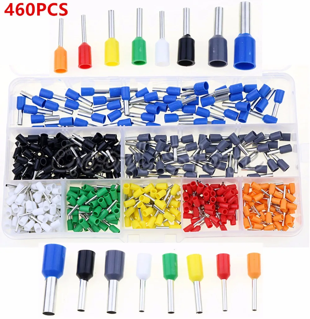 460pcs/lot 6-different Crimp Terminal tube pre insulating terminal Bootlace Ferrules kit set Wire Copper Crimp
460pcs/lot 6-different Crimp Terminal tube pre insulating terminal Bootlace Ferrules kit set Wire Copper Crimp