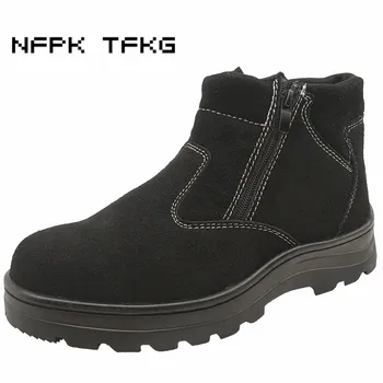 men's big size steel toe cap working safety welding shoes platform puncture proof cow suede leather ankle boots zapatos hombre
men's big size steel toe cap working safety welding shoes platform puncture proof cow suede leather ankle boots zapatos hombre