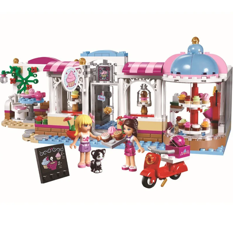 444pcs City Cupcake Cafe bakery Park Legoings Model Building Blocks Kit Children Birthday Christmas Gifts
444pcs City Cupcake Cafe bakery Park Legoings Model Building Blocks Kit Children Birthday Christmas Gifts