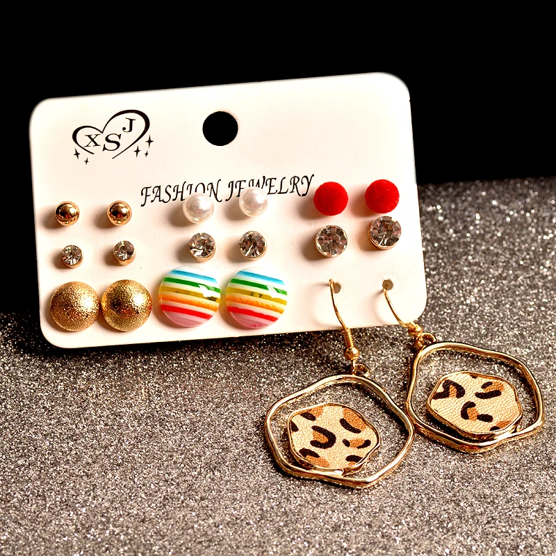 New Fashion Women Jewelry Wholesale Girls Birthday Party Pearl Ear studs White Red Gold Hybrid Pretty 9 Pairs / Set Earrings
New Fashion Women Jewelry Wholesale Girls Birthday Party Pearl Ear studs White Red Gold Hybrid Pretty 9 Pairs / Set Earrings
