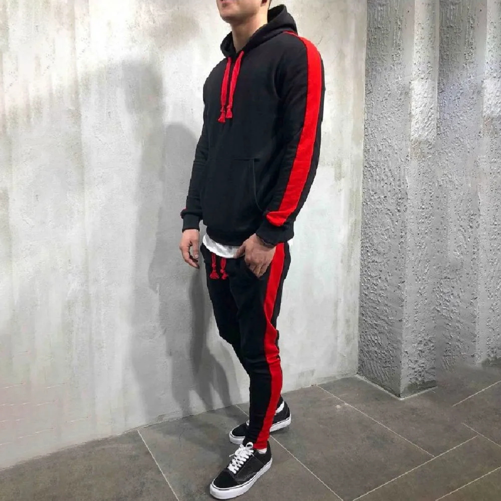 2 Pieces Sets Tracksuit Men New Brand Autumn Winter Hooded Sweatshirt +Drawstring Pants Male Stripe Patchwork Hoodies Jan17
2 Pieces Sets Tracksuit Men New Brand Autumn Winter Hooded Sweatshirt +Drawstring Pants Male Stripe Patchwork Hoodies Jan17