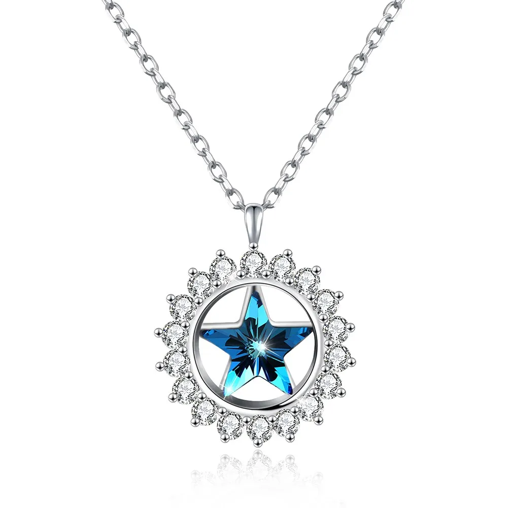 Fashion Hollow Star Pendant Necklace Crystal Star Sliver color Necklace Hot Handmade Jewelry link chain Wedding Birthday Party
Fashion Hollow Star Pendant Necklace Crystal Star Sliver color Necklace Hot Handmade Jewelry link chain Wedding Birthday Party