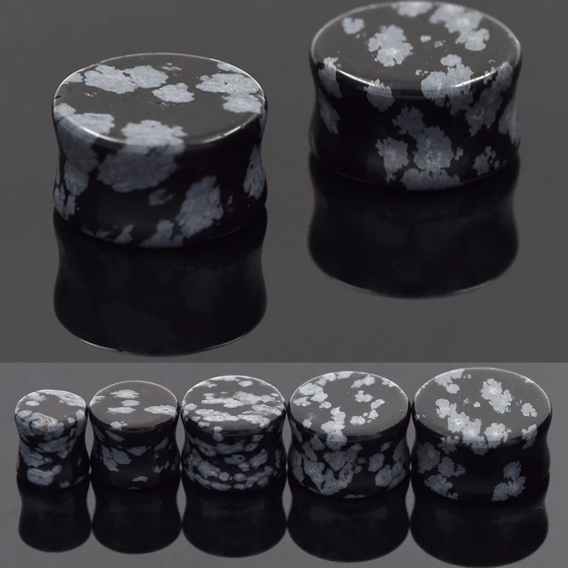 2pcs Snowflake Obsidian Mix Black White Stone Crack Ear Plug Flesh Tunnel Double Flare Gauges Expanders Body Jewelry 5-25mm
2pcs Snowflake Obsidian Mix Black White Stone Crack Ear Plug Flesh Tunnel Double Flare Gauges Expanders Body Jewelry 5-25mm