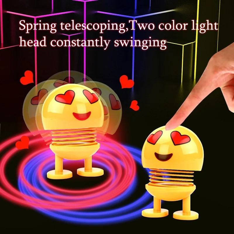 Doll Toys Ornament Accessories Cute LED Smiley Doll Car Ornament Interior Dashboard Decoration Bounce Toys Car Accessories
Doll Toys Ornament Accessories Cute LED Smiley Doll Car Ornament Interior Dashboard Decoration Bounce Toys Car Accessories