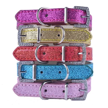 (10pcs / lot) New Glitter Leather Dog Collar Rhinestones Buckle Adjustable Small Dog Necklace For Teddy Chihuahua Pet Products
(10pcs / lot) New Glitter Leather Dog Collar Rhinestones Buckle Adjustable Small Dog Necklace For Teddy Chihuahua Pet Products