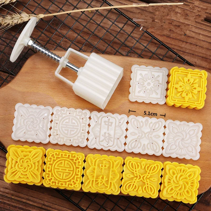 All Whole Odorless Plastic Bath Bomb Mold Set Square Chinese Cookie Cutter Plunger 75g Moon Cake Mold With 6 White Stamps
All Whole Odorless Plastic Bath Bomb Mold Set Square Chinese Cookie Cutter Plunger 75g Moon Cake Mold With 6 White Stamps