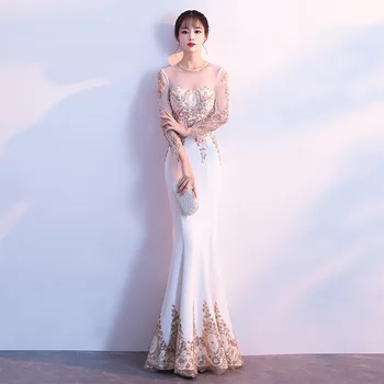 Champagne Llong Sleeves Sequin Mermaid Evening Dresses Long Formal Dress Embroidery Evening Party Dresses vestido de festa
Champagne Llong Sleeves Sequin Mermaid Evening Dresses Long Formal Dress Embroidery Evening Party Dresses vestido de festa