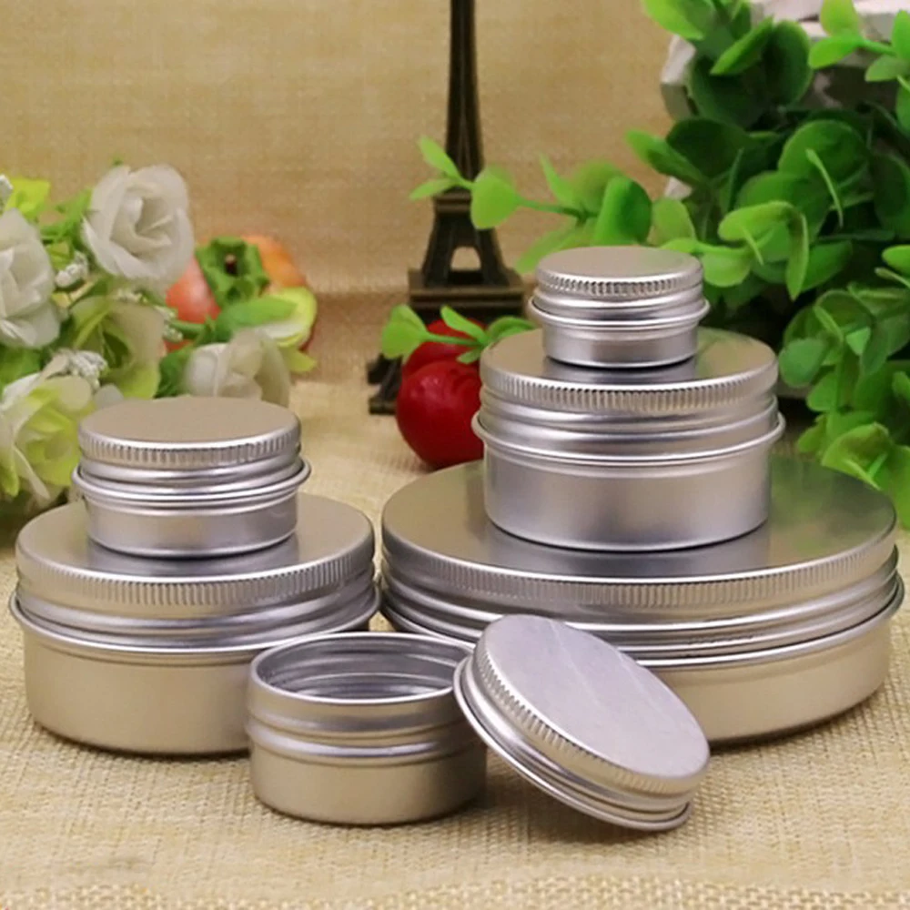 20pcs aluminum jar 5g 10g 15g 20g 30g 40g 50g 100g ,metal cream jar, silver aluminum tin, metal Threaded cosmetic container
20pcs aluminum jar 5g 10g 15g 20g 30g 40g 50g 100g ,metal cream jar, silver aluminum tin, metal Threaded cosmetic container