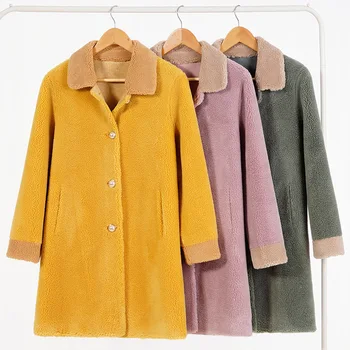 2019 New Teddy Coat Faux Fur Long Plush Coat Women Lamb Fur Winter Warm Thick Jacket Female Overcoat Elegant Vintage Outwear
2019 New Teddy Coat Faux Fur Long Plush Coat Women Lamb Fur Winter Warm Thick Jacket Female Overcoat Elegant Vintage Outwear